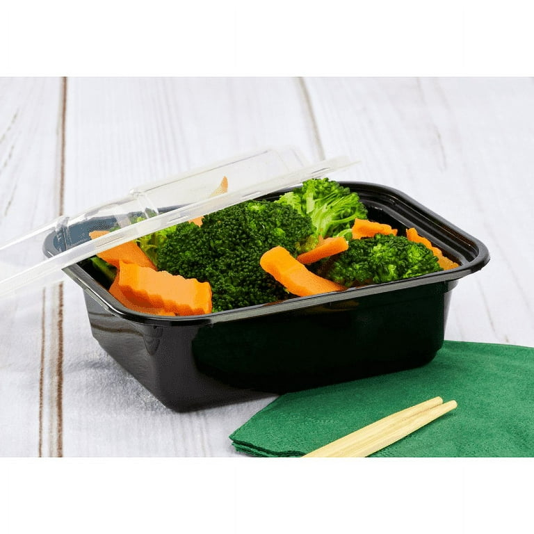 12 oz. Microwave Rectangular Container with Lid – 150 Pack (260036)