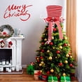 thumbnail image 2 of Christmas Tree Topper Hat, Xmas Tree Topper, Top Hat with Large Bow for Christmas Tree Decorations Desktop Ornaments Winter Holiday Party Home Decor, 2 of 7