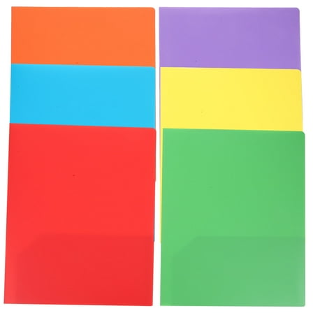 Worgeous Fun Pocket Folders Yellow File Folder Pp 6Pcs