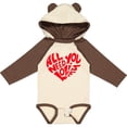 thumbnail image 3 of Inktastic All You Need is Love Red Heart Shape Boys or Girls Long Sleeve Baby Bodysuit, 3 of 5