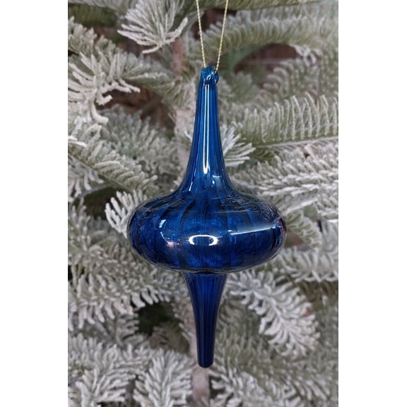 Wizardi Christmas Glass Ornament - Blue Spire F07M10-14