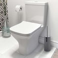 thumbnail image 3 of Toilet Brush Set Toilet Brush With Holder Stainless Steel Handle Scrubber Cleaner Set(GRAY), 3 of 7