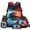 Basketball Fire, variant on Red Fire Truck Kids Backpack Set 4Pcs, Boys School Bag with Lunch Box Pencil Case Water Bottle Sleeve for Elementary Primary Middle School Back to School Essentials Gifts