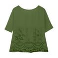 thumbnail image 5 of ZJXFGS Peasant Blouses for Women Square Neck Tops for Women Womens Work Tops Y2K Tops Womens' Tops Tees & Blouses Women Blouses Dressy Casual Cute Tops for Teens Green S, 5 of 5