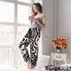 thumbnail image 5 of Fotbe Abstract Cat Faces Pattern Pantalones de Pijama para Mujer, Pantalones de Dormir, Pantalones Pj con Cordón y Bolsillos-Large, 5 of 6