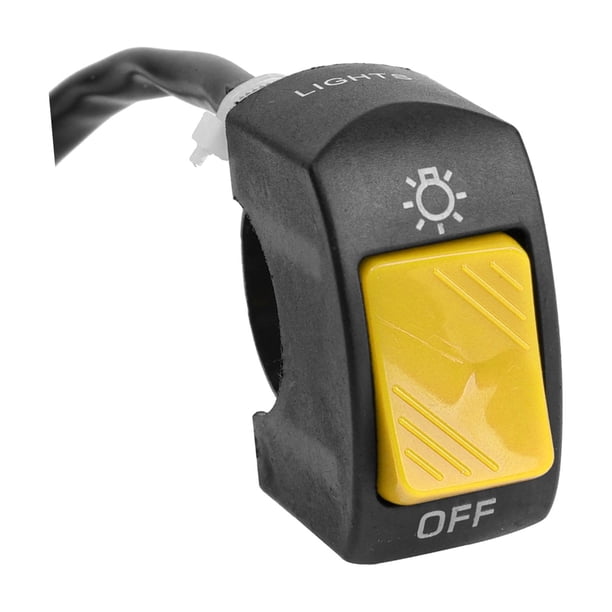 Piezas de repuesto para interruptor de control de faros de motocicleta Botón de faro Amarillo