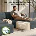 thumbnail image 6 of BELHOME 108" U-Shaped Sectional Sofa Boneless Couch, Modular Cloud Couch 50D High-Resilience Foam Compression Sofa, No Assembly Required, Corduroy Deep Seat Sofa for Living Room Apartment, 6 of 10