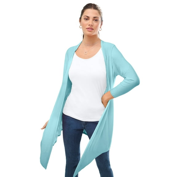 Roaman's Women's Plus Size Ultra Drape Cardigan