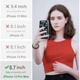 thumbnail image 2 of for iPhone 14 Case Clear with Design Flower Cute Protective Aesthetic Transparent Purple Rose Floral Pattern Women Girls Kawaii Sturdy Cool Phone Case Cover for iPhone 14 6.1 inch, 2 of 5