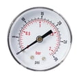 thumbnail image 1 of Manómetro de aire comprimido 1/8 BSPT, manómetro radial para agua-aire-aceite 0-30psi 0-2bar Baoblaze Manómetro de presión de aire del compresor, 1 of 8
