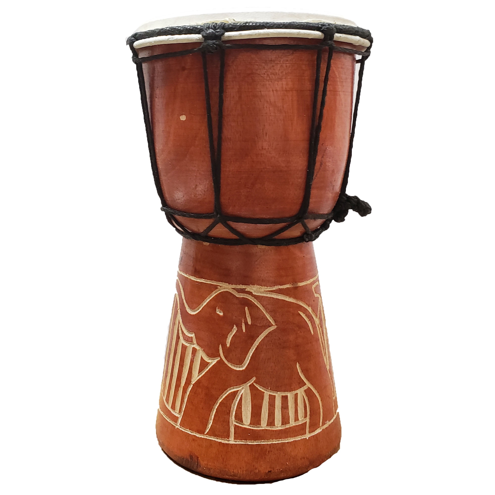 12 Inch, Turtle Djembe Drum Carved Bongo African inspired music beginners for kids and adults also a unique gifting idea Carver Abstract Elephant Giraffe Turtle. 
