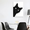 thumbnail image 4 of AatoeaX "Black Cat" Canvas Print Modern Wall Art Canvas Poster – Aesthetic Print for Home, Office Decor, 8"x12"or12"x8",Black Frame, 4 of 4