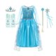 thumbnail image 3 of Disfraz de princesa para niña, disfraz de Elsa con lentejuelas, fantasía, para niños, cosplay, ropa en capas, vestido de reina de las nieves para Halloween, 3 of 5