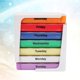 thumbnail image 1 of IFANLANDOR Caja De Almacenaje Multicolor Para Medicinas Con Divisiones Diarias Semanales, 1 of 8