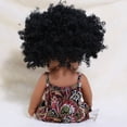 thumbnail image 2 of Baby Cute Curly Hair Sport Boys Black Baby Toy Doll Kids Gift Hooded With Cloth, 2 of 3