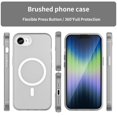 thumbnail image 3 of For iPhone 16e MagSafe Frosted Translucent TPU + PC Full Coverage Phone Case,White,For iPhone 16e, 3 of 16