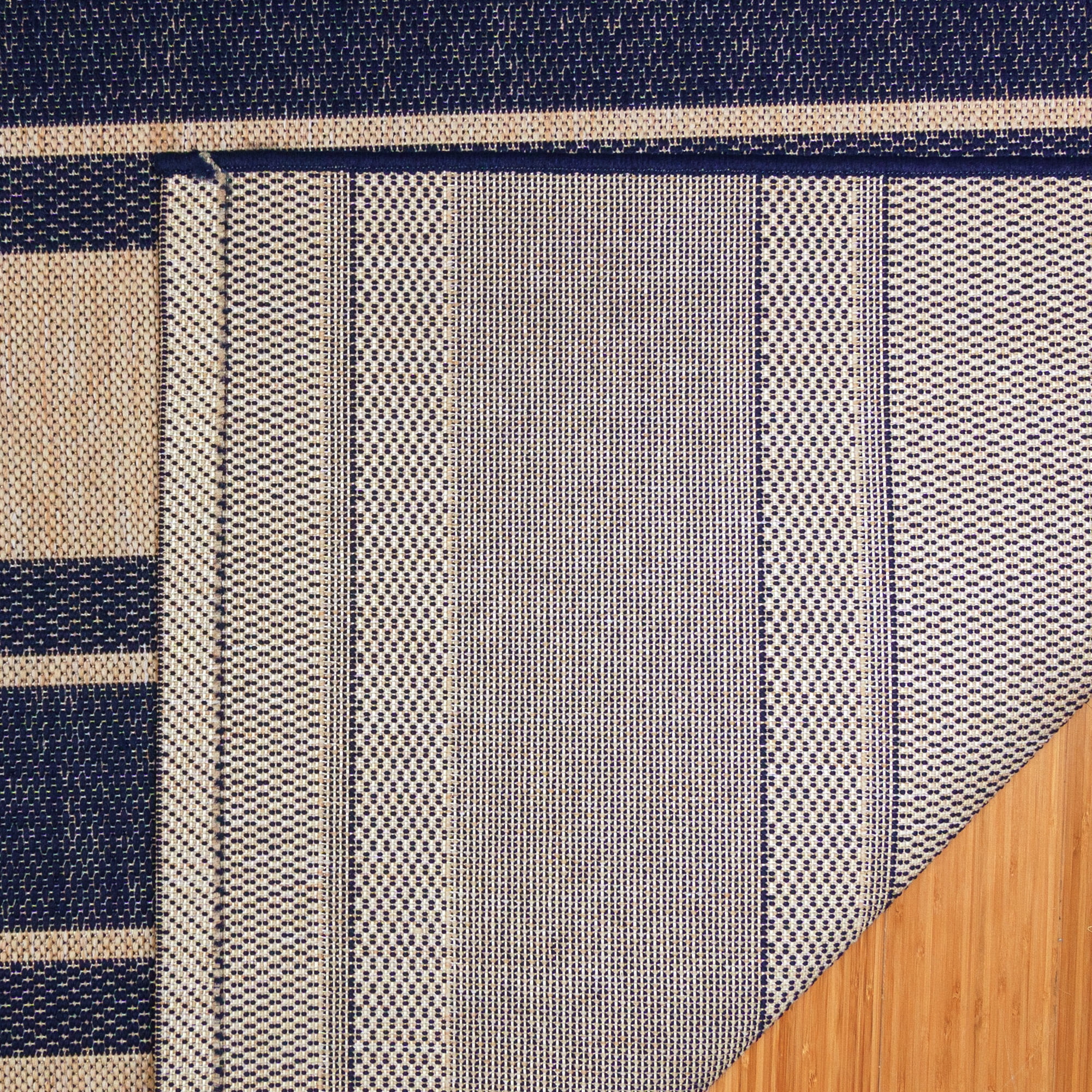 Gertmenian Paseo Castro Modern Striped Navy Outdoor Area Rug, 5x8