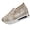Gold, variant on Willtoo Women's Lace Mesh Slip On Platform Sneakers, Arch Support Wedge Lightweight Walking Shoes, Chunky Sole Breathable Non-Slip Shoes Mesh Casual Loafers