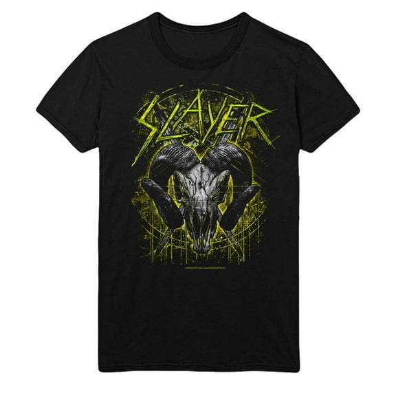 Slayer Ram Horns Unisex T-Shirt - Black - Small