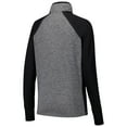 thumbnail image 3 of Women's Black/Heather Gray Oregon Ducks Finalist Raglan Quarter-Zip Jacket, 3 of 3