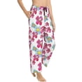 thumbnail image 2 of Xecao Watercolor Flowers Women's Straight Lounge Pajama Pants: The Epitome of Relaxed Sleepwear, 2 of 9