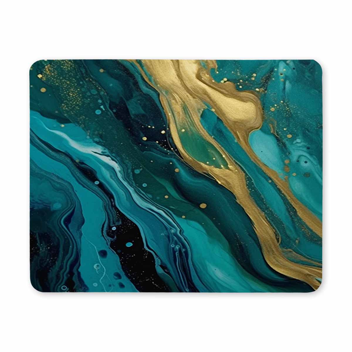 Round Mouse Pad, Green Marble Customized PremiumTextured Mouse Pad