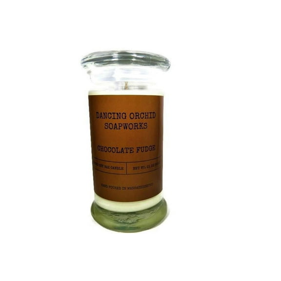 Chocolate Fudge Scented Cotton Wick Soy Candle