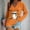 Orange, variant on EchfiProm Tops Womens Graphic Fall Orange Comfy Loose V Neck Long Sleeve Shirts
