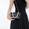 thumbnail image 3 of Baguery Women's Sparkly Acrylic Evening Clutch - Pearl/Metal Bead Handle Shoulder Bag with Detachable Chain for Wedding, 3 of 9