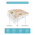 thumbnail image 5 of Quilts Twin-XL Size Bedding Set, Spring White Daisy Lightweight Quilted Comforter, Farmhouse Floral Orange Buffalo Plaid Reversible Bedspread Coverlet with Pillow Covers for All Season, 68" x 98", 5 of 7