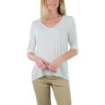 thumbnail image 4 of ToBeInStyle Womens Peasant V-Neck Strappy Back Blouse - Ivory - Large, 4 of 7
