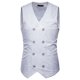 thumbnail image 1 of Camisa Botón para Hombre Color Coincidencia Casual Chaleco de Trabajo de Doble Pecho, Chaleco sin Mangas de Poliéster para Negocios, Traje Y Uso Diario, 1 of 4