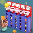 thumbnail image 2 of Classic Board Games 4 Shots Game Bounce Link Ball Game Bouncing Linking Educational Toys Multiplayer Desktop Game for Kids Children, 2 of 4