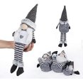 thumbnail image 3 of Homewit 3 x Handmade Swedish Gnome Tomte Sitting Long-Legged, (8.7in - 15.7in) Christmas Santa Home Decoration, Plush Elf, Winter Table Ornament, Holi, 3 of 4