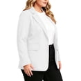 thumbnail image 2 of yillto Plus Size Womens Blazer Jacket Casual Work Office Long Sleeve Button Front Cardigan Suit Jackets, 2 of 6