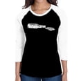 thumbnail image 1 of LA Pop Art Women's Raglan Baseball Word Art T-shirt - REHAB IS FOR QUITTERS, 1 of 2