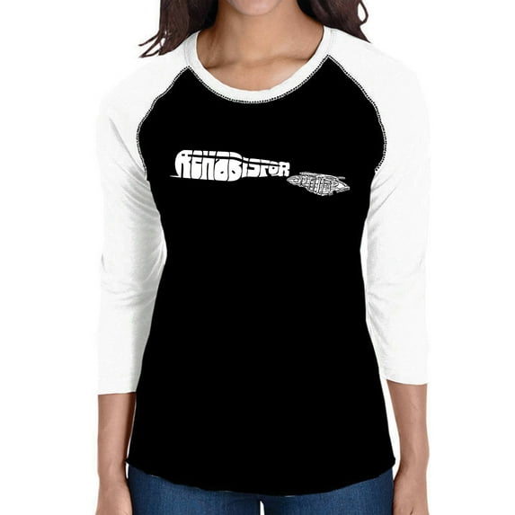 LA Pop Art Women's Raglan Baseball Word Art T-shirt - REHAB IS FOR QUITTERS