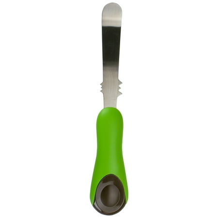 

8.5 Two Piece Avocado Cutting and Scooping Knife Green and Brown