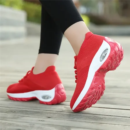

Women‘s Air Cushion Sole Chunky Sneakers Breathable Mesh Running Shoes Women‘s Footwear