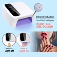 thumbnail image 4 of Cordless Led Nail Lamp, Nail Dryer, 72W Rechargeable Led Nail Light, 36 Beads Portable Gel UV Led Nail Lamp with 4 Timer Setting and LCD Display, Professional Led Nail Lamp, 4 of 5