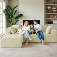 thumbnail image 6 of Lofka 105" Sectional Sofa, Cloud Sectional for Living Room with L-Shape Sofa, Modern Soft Modular Couch for Bedroom, No Assembly Required, Beige White, 6 of 10