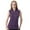 Eggplant/Black, variant on Monterey Club Women's Glitzy Animal Print Sleeveless Zip Golf Polo Shirt #2623