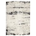 thumbnail image 1 of 5' x 7' Abstract Modern Contemporary Cream Anthracite Rug, 1 of 7