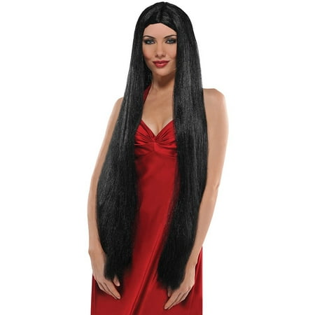 36 inch Long Wig Adult Costume Accessory Black