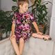 thumbnail image 4 of Balery Rose Flowers Conjunto de Pijama Infantil de Manga Corta con Estampado – Ropa de Dormir de Algodón Suave-Small, 4 of 6