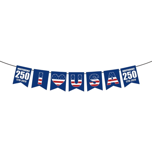 American 250th Anniversary Banner Flag 1776 To 2026 USA 250th Birthday Banner 4th Of July Decorations For Home Outdoor Porch