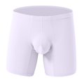 thumbnail image 5 of HVOBTTY Mens Fashion Loose Underpants, Everyday Comfortable Briefs for Men, Men's Casual Solid Color Sports Lightweight Breathable Loose Long Length Underpants White, XL, 5 of 5