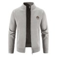 thumbnail image 1 of Gibobby Sueter hombre manga larga Suéter De Talla Grande para Hombre, Cárdigan De Invierno Grueso Y Cálido, Cuello Alto, Prendas De Vestir para Hombre, Diseño De Cuello Alto(Gris,M), 1 of 4