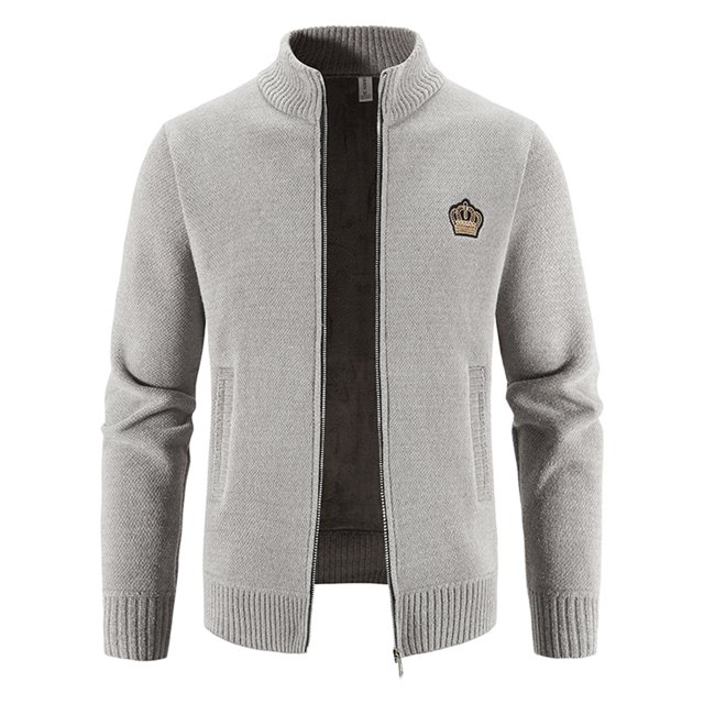 Gibobby Sueter hombre manga larga Suéter De Talla Grande para Hombre, Cárdigan De Invierno Grueso Y Cálido, Cuello Alto, Prendas De Vestir para Hombre, Diseño De Cuello Alto(Gris,M)