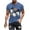 Blue, variant on Mens Shirts Halloween Ghost Pumpkin T-shirt Short Sleeved Printed Round Neck Blouses Army Green M T-shirts for Men